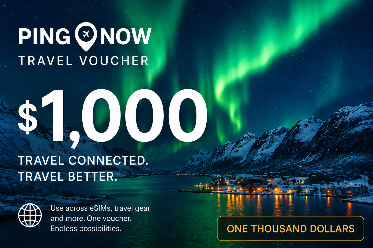 PingNow Travel Voucher $1,000