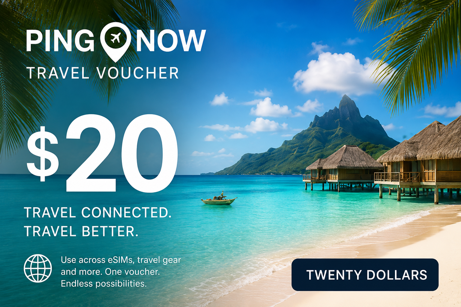 PingNow Travel Voucher $20